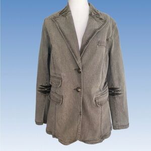 Diane Gilman Charcoal Blazer Jacket size S